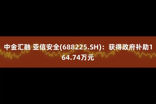 中金汇融 亚信安全(688225.SH)：获得政府补助164.74万元